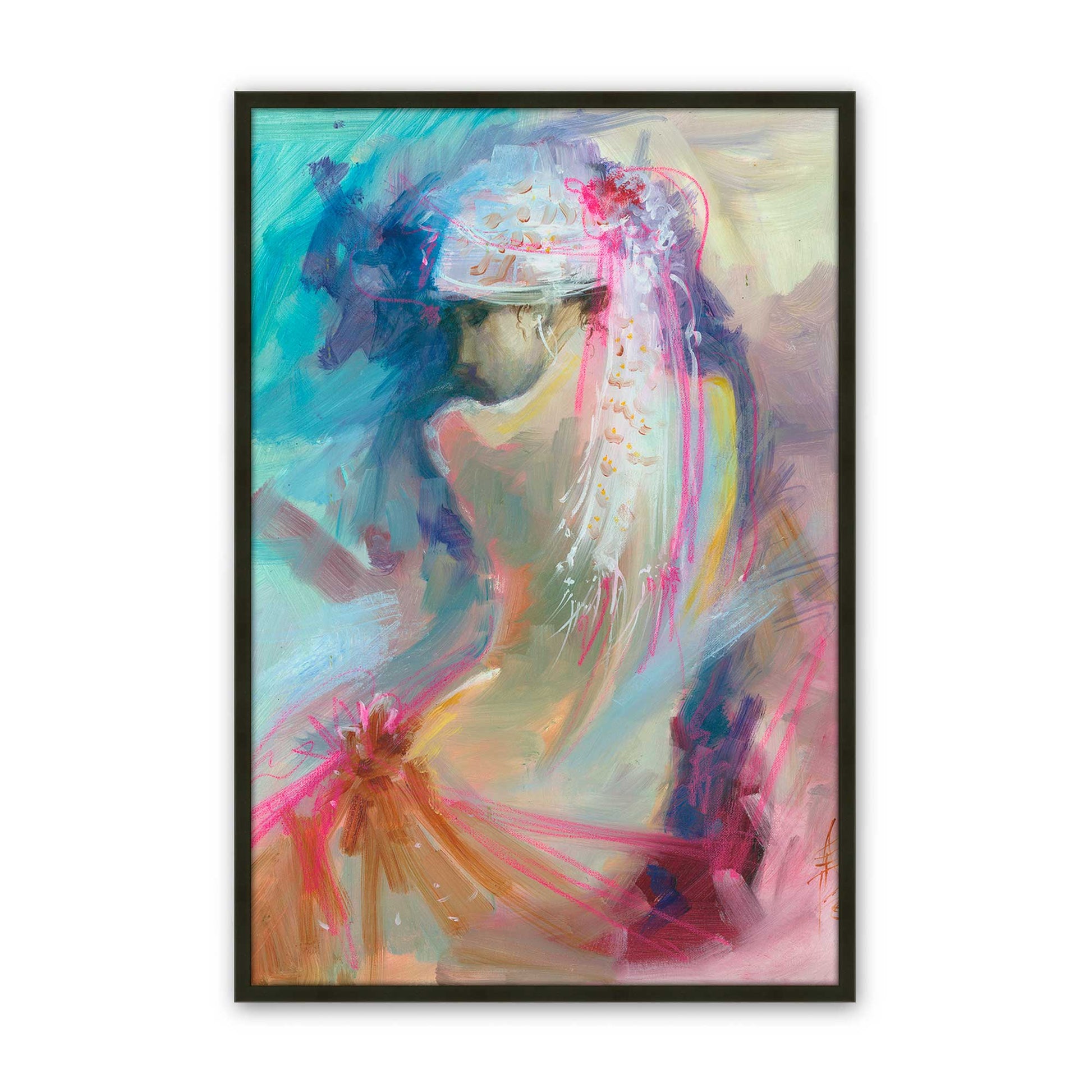 [Color:Satin Black], Picture of art in a Satin Black frame