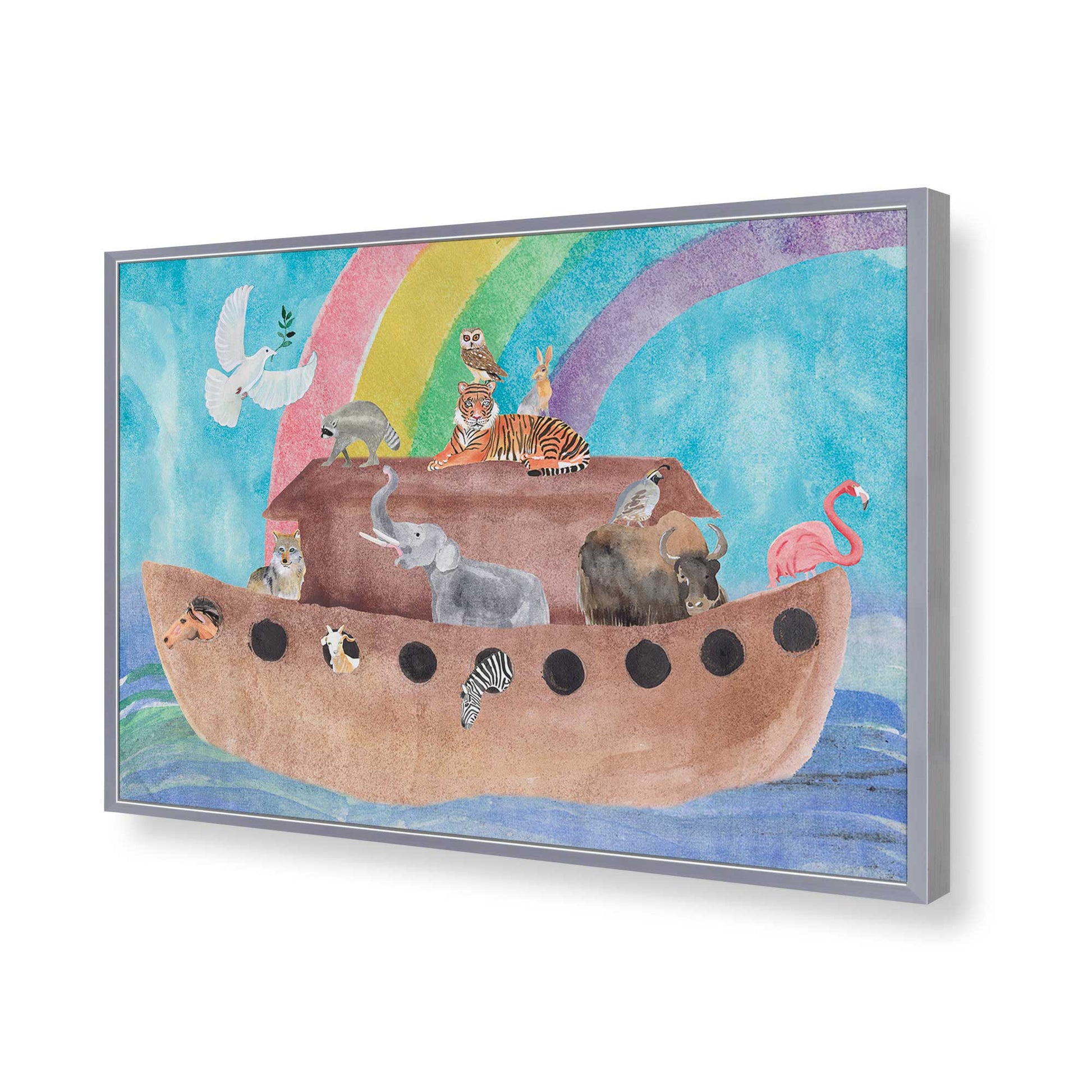 [Color:Polished Chrome], Picture of art in a Polished Chrome frame of the corner