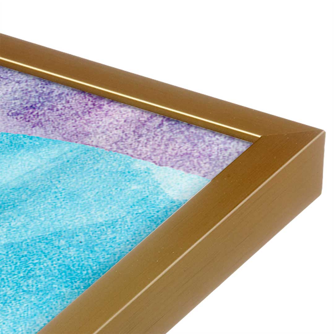 [Color:Polished Gold], Picture of art in a Polished Gold frame at an angle