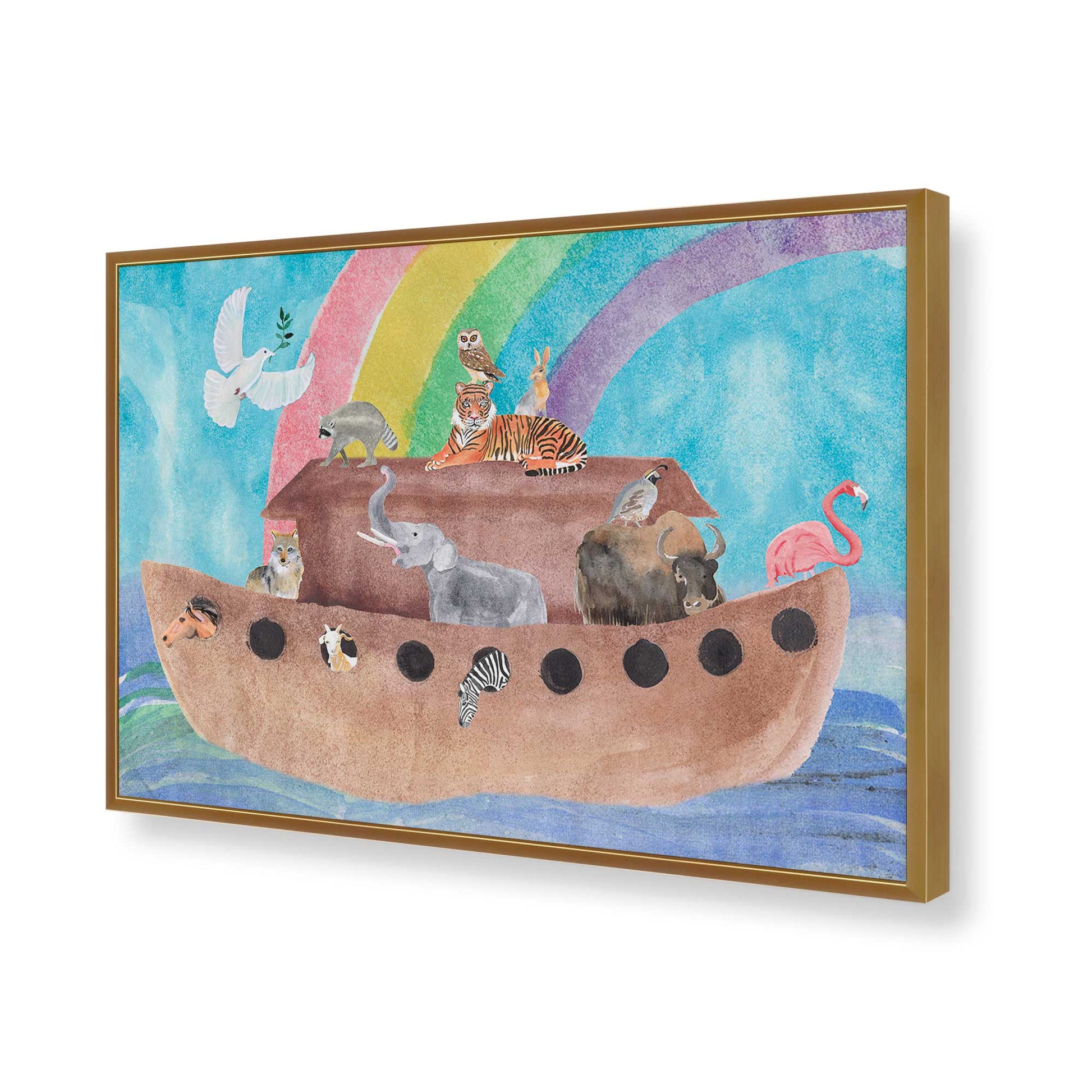 [Color:Polished Gold], Picture of art in a Polished Gold frame of the corner