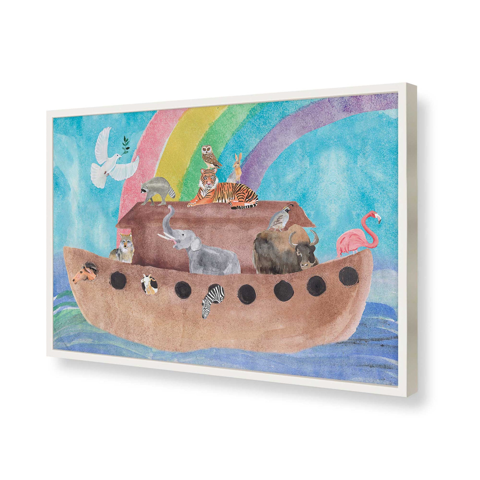 [Color:Opaque White], Picture of art in a Opaque White frame of the corner