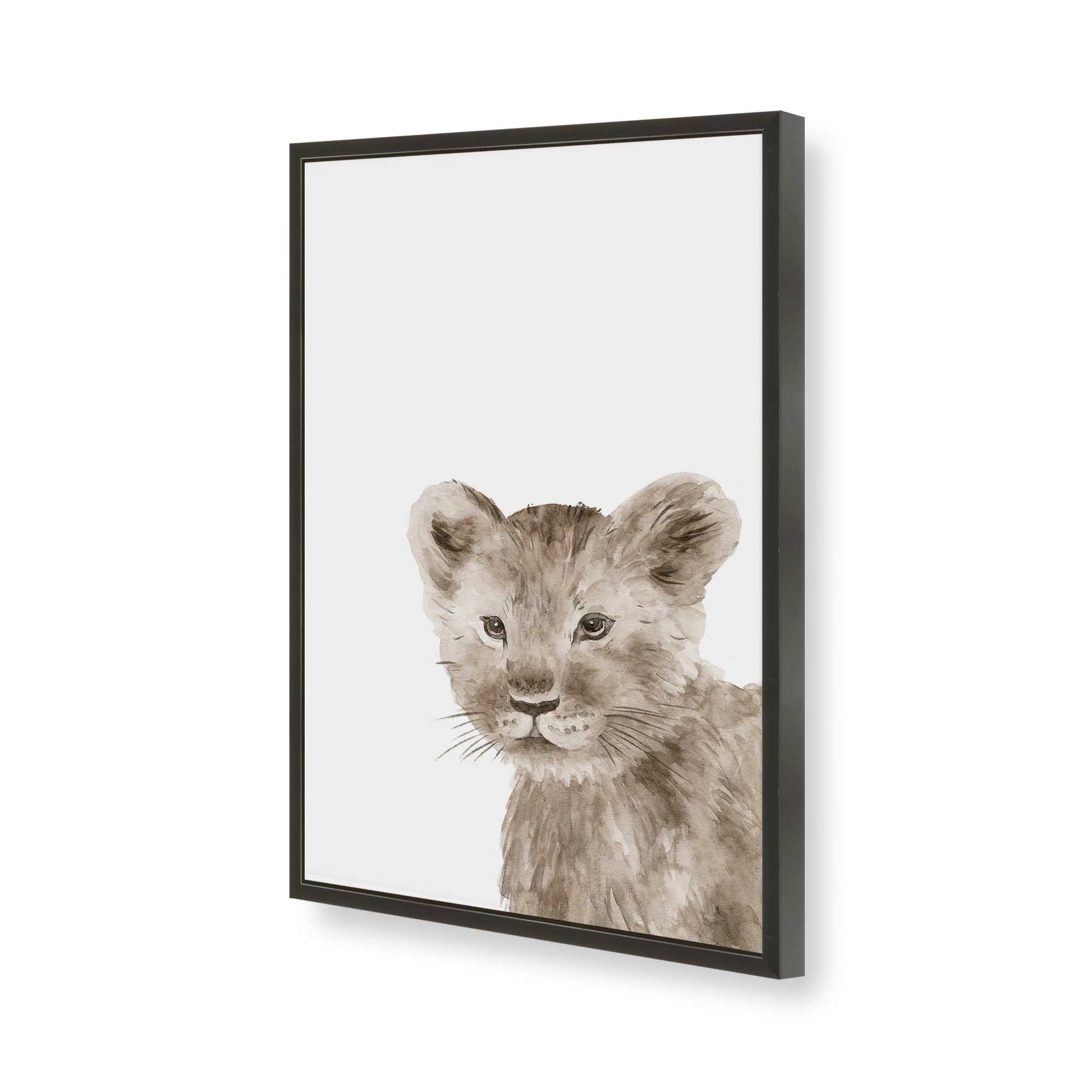 [Color:Satin Black], Picture of art in a Satin Black frame of the corner