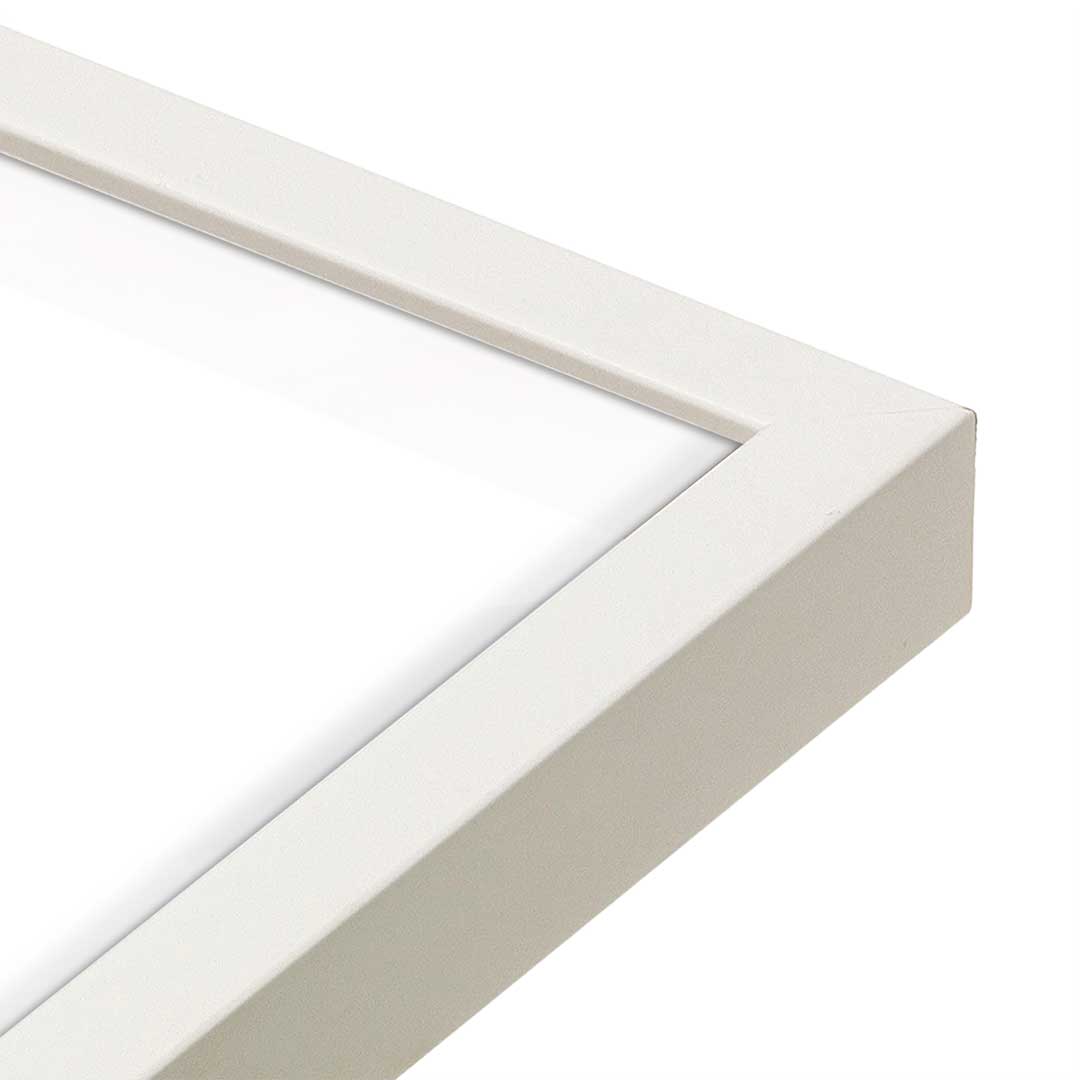 [Color:Opaque White], Picture of art in a Opaque White frame at an angle
