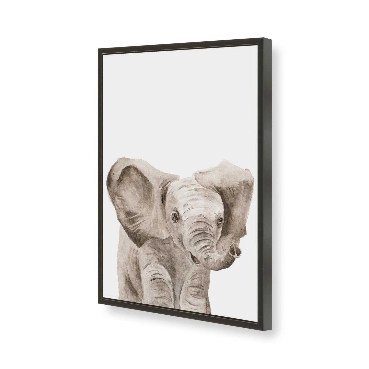 [Color:Satin Black], Picture of art in a Satin Black frame of the corner