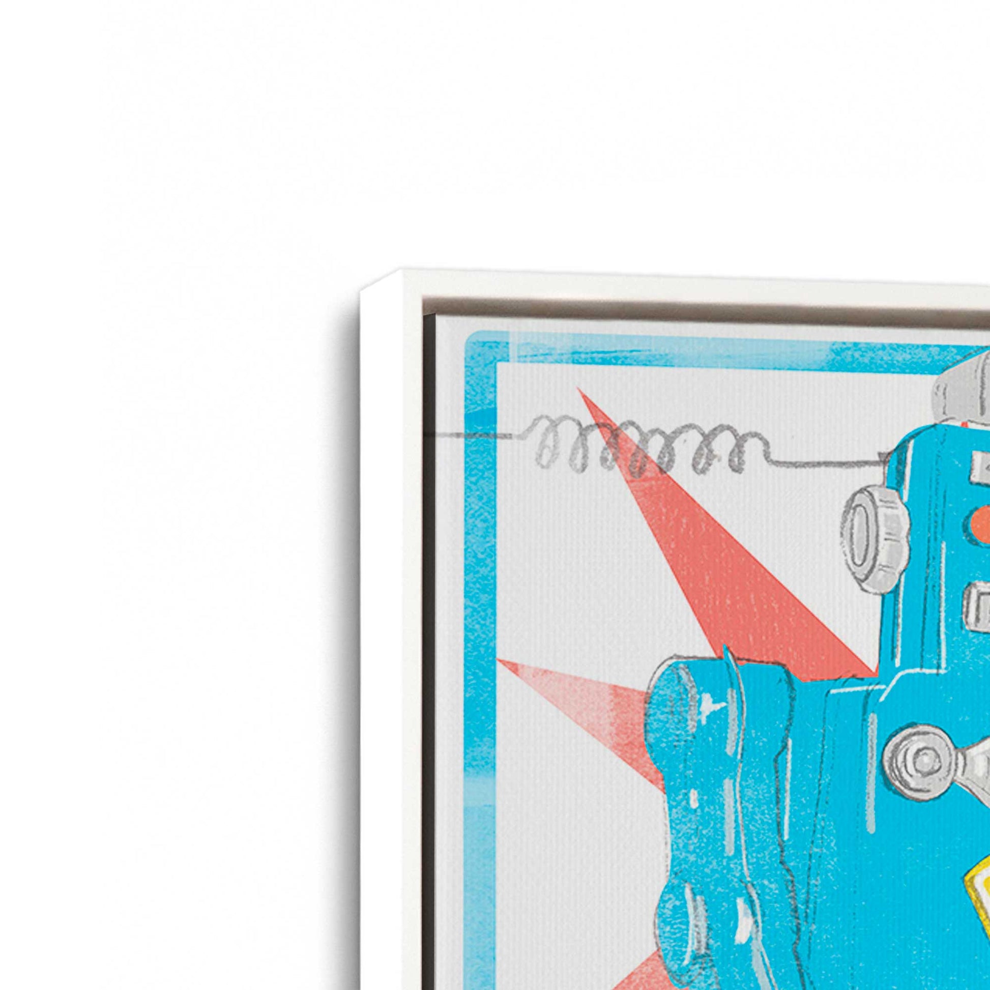 [Color:Opaque White], Picture of art in a White frame at an angle