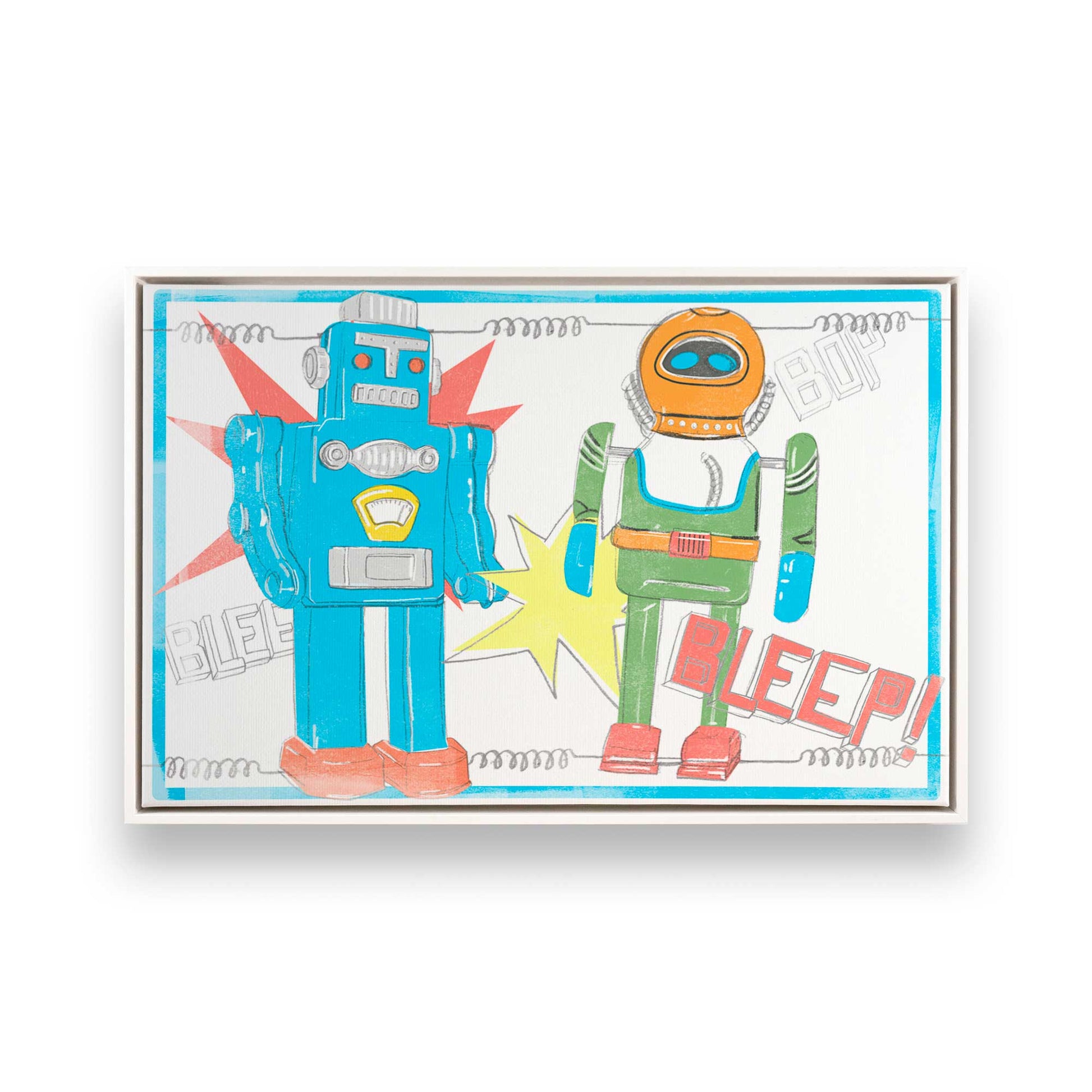 [Color:Opaque White], Picture of art in a White frame