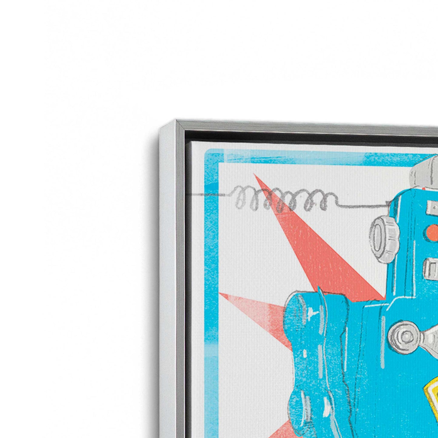 [Color:Polished Chrome], Picture of art in a Polished Chrome frame at an angle