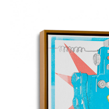 [Color:Polished Gold], Picture of art in a Polished Gold frame at an angle