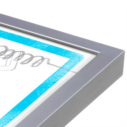 [Color:Polished Chrome], Picture of art in a Polished Chrome frame at an angle