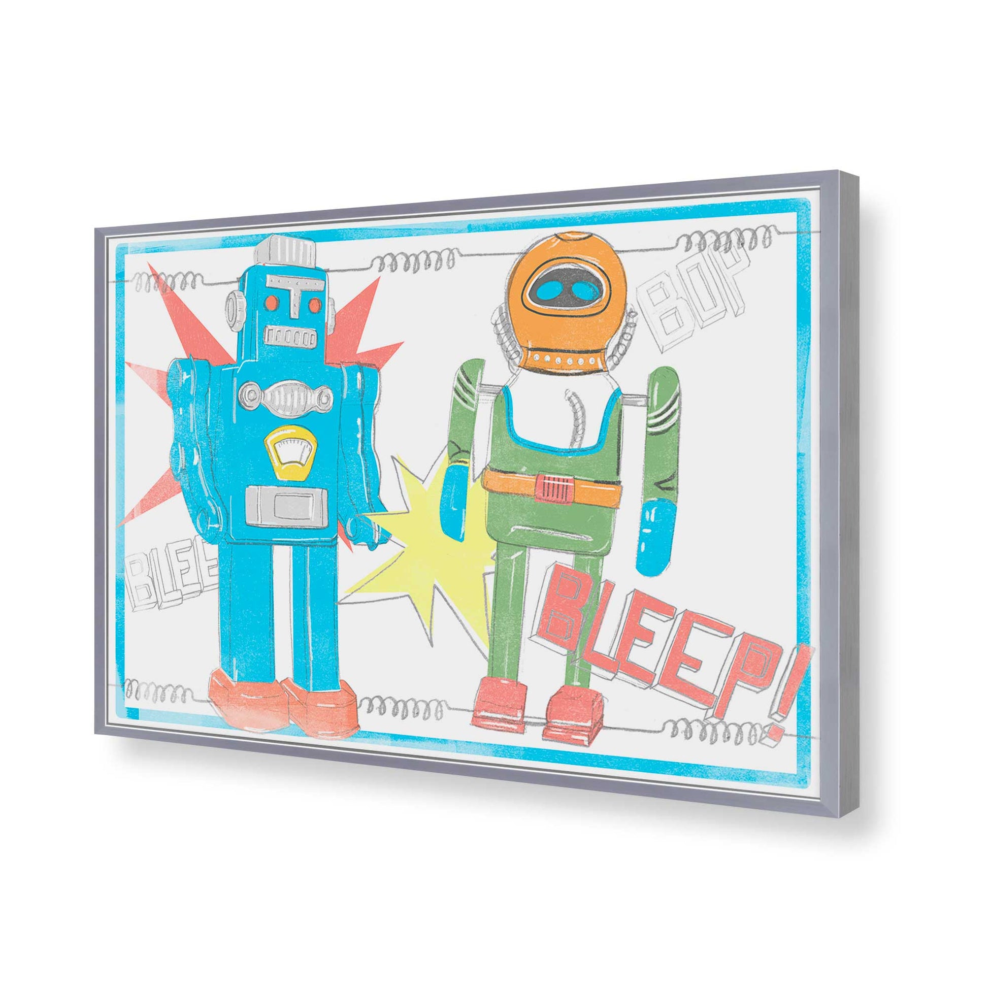 [Color:Polished Chrome], Picture of art in a Polished Chrome frame of the corner