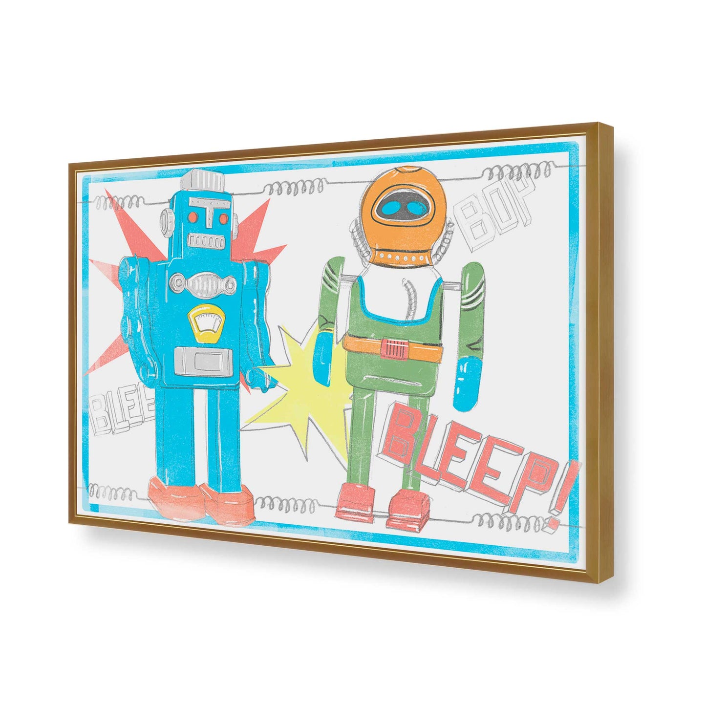 [Color:Polished Gold], Picture of art in a Polished Gold frame of the corner