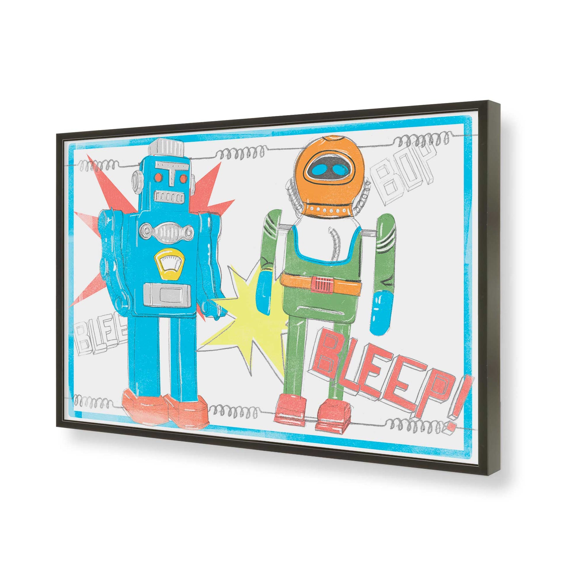 [Color:Satin Black], Picture of art in a Satin Black frame of the corner