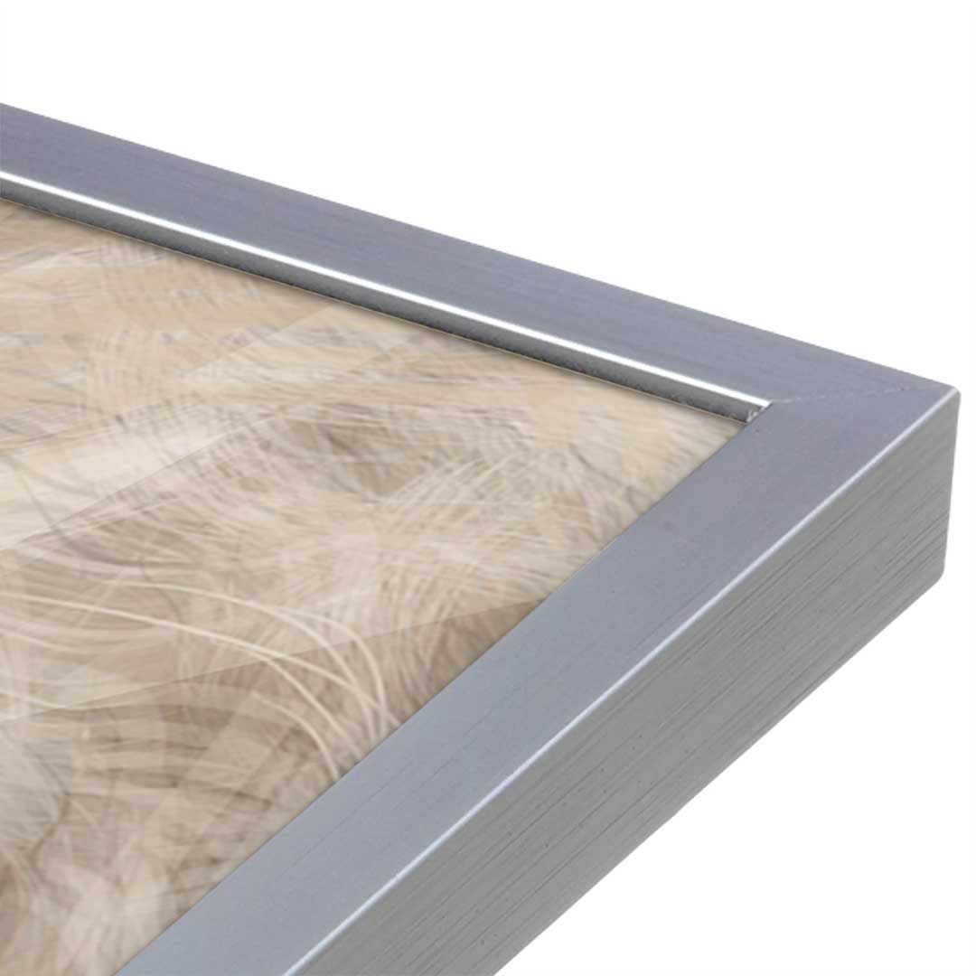 [Color:Polished Chrome], Picture of art in a Polished Chrome frame at an angle