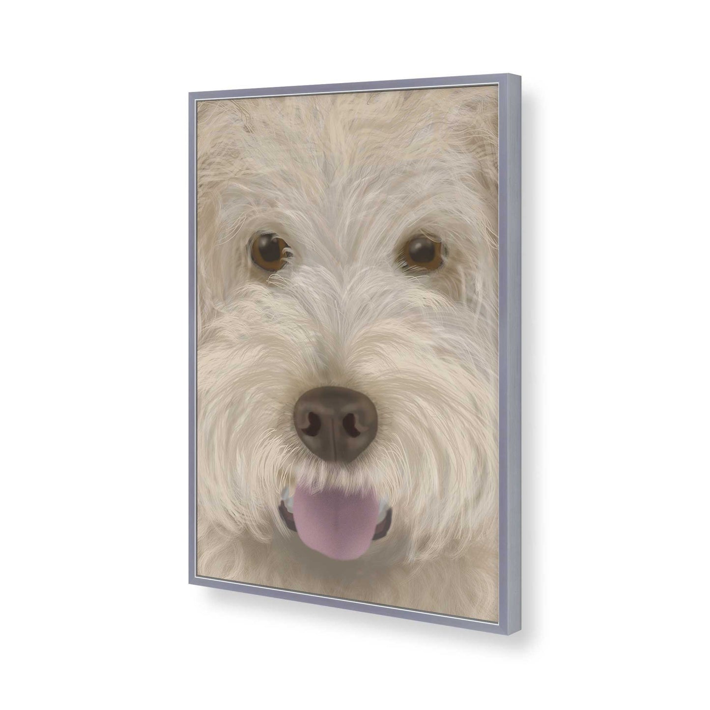 [Color:Polished Chrome], Picture of art in a Polished Chrome frame of the corner