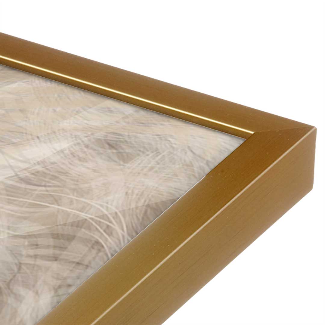 [Color:Polished Gold], Picture of art in a Polished Gold frame at an angle