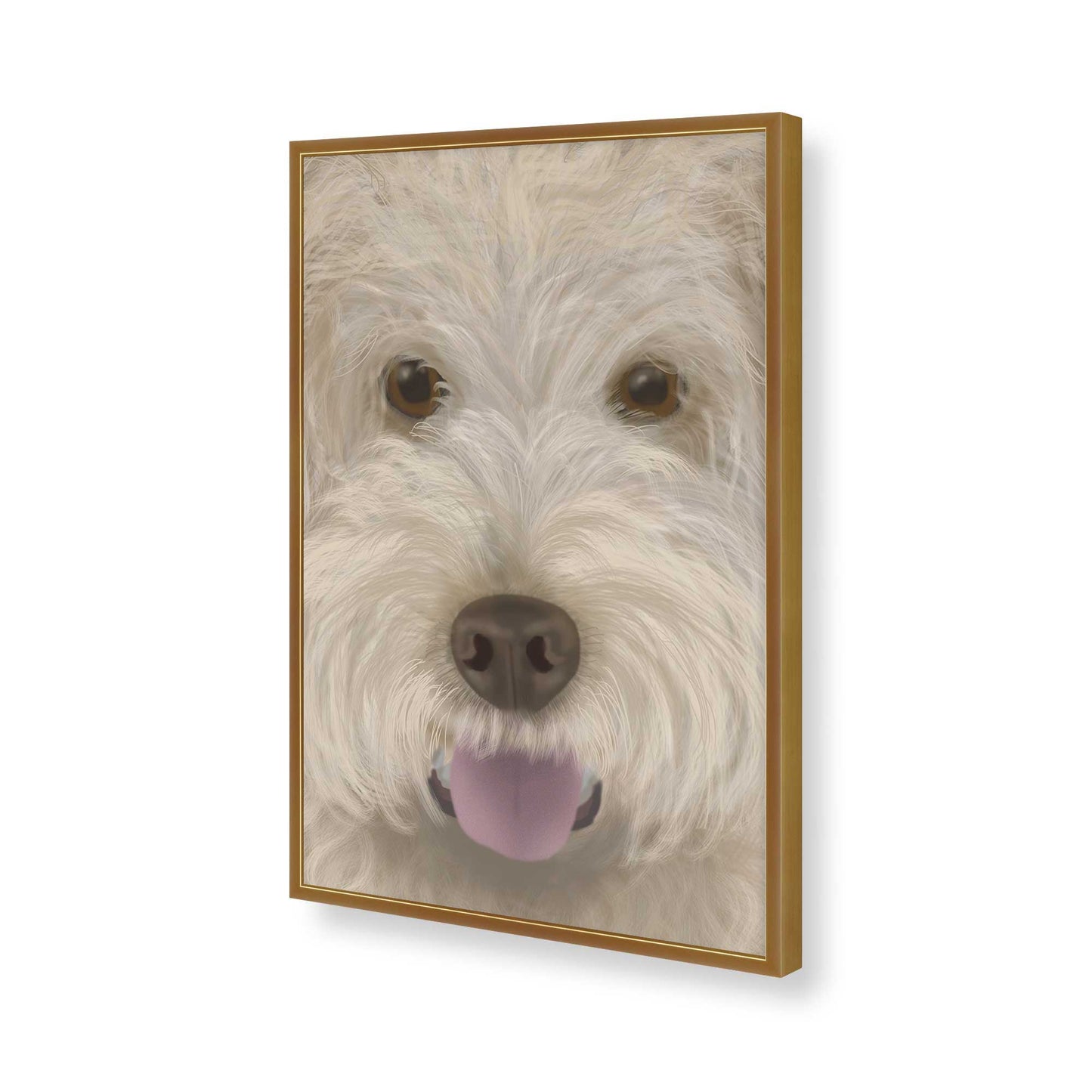 [Color:Polished Gold], Picture of art in a Polished Gold frame of the corner