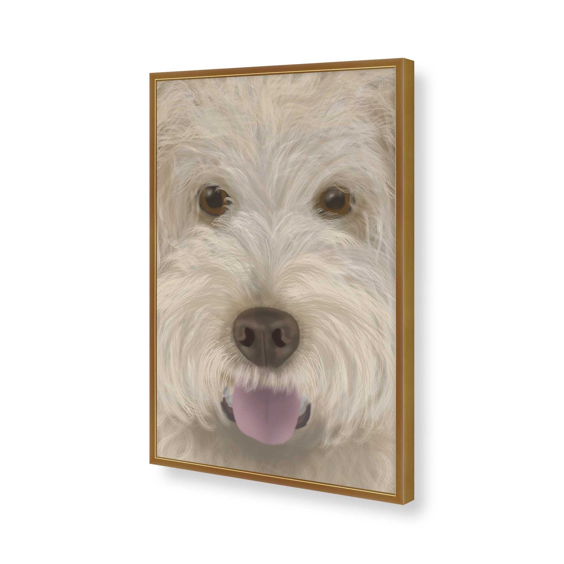 [Color:Polished Gold], Picture of art in a Polished Gold frame of the corner