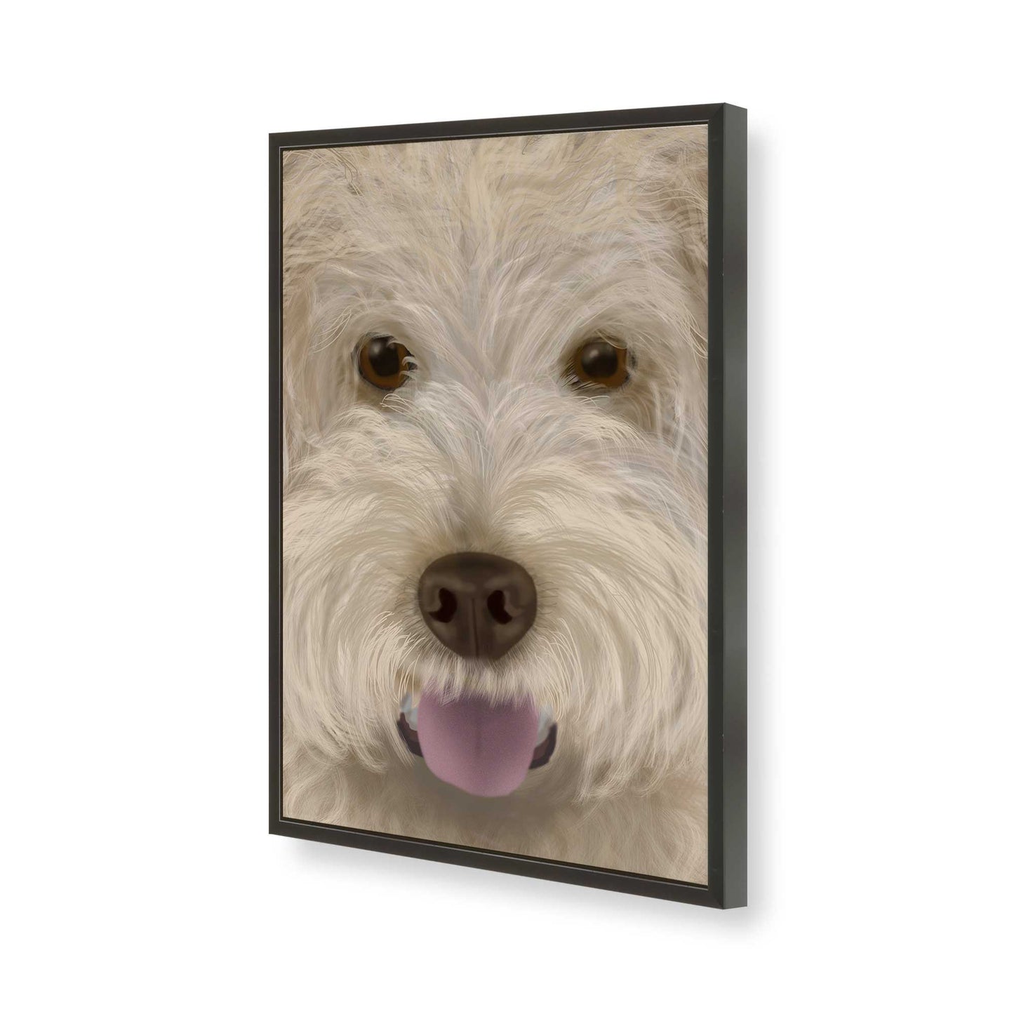 [Color:Satin Black], Picture of art in a Satin Black frame of the corner