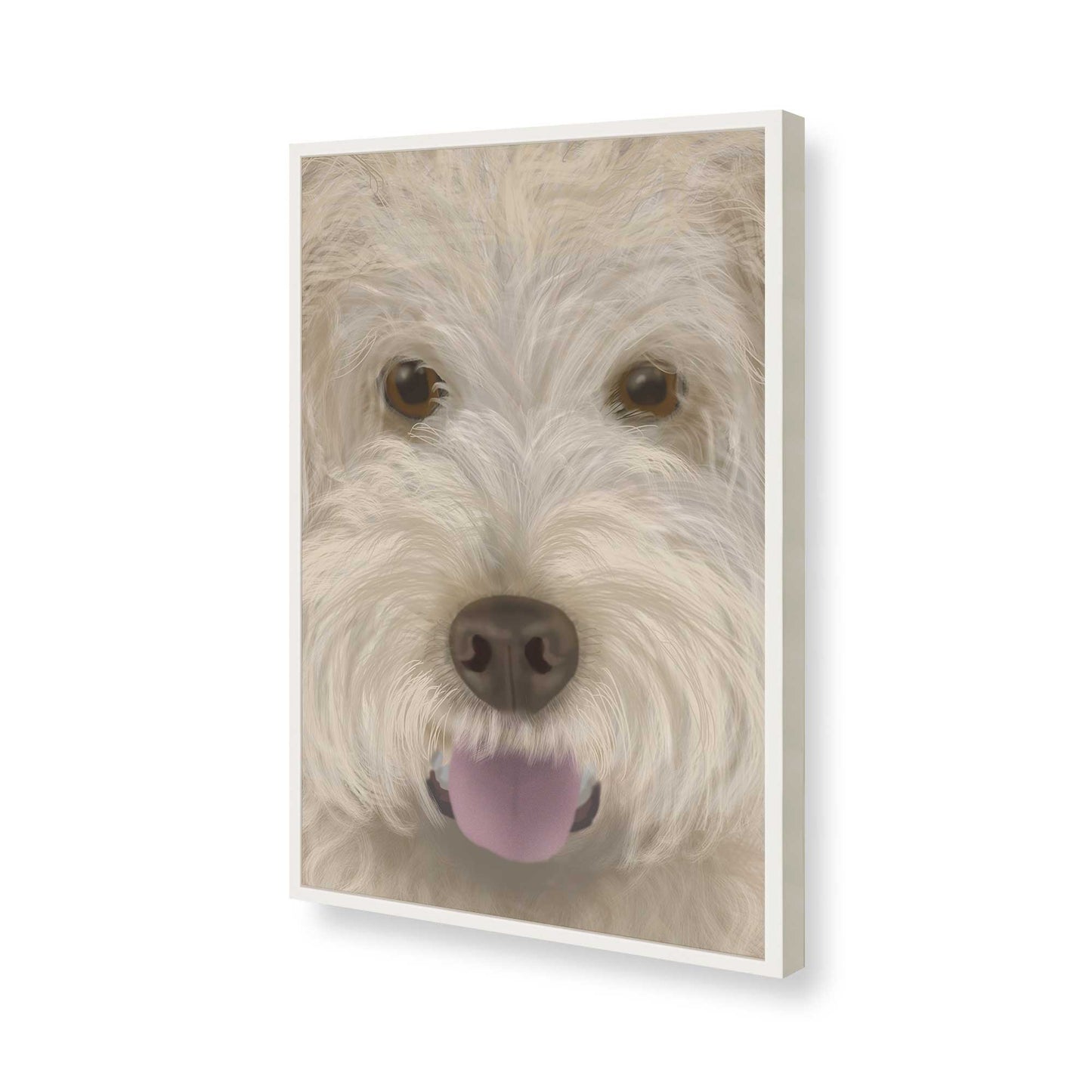 [Color:Opaque White], Picture of art in a Opaque White frame of the corner