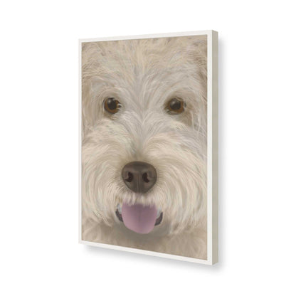 [Color:Opaque White], Picture of art in a Opaque White frame of the corner