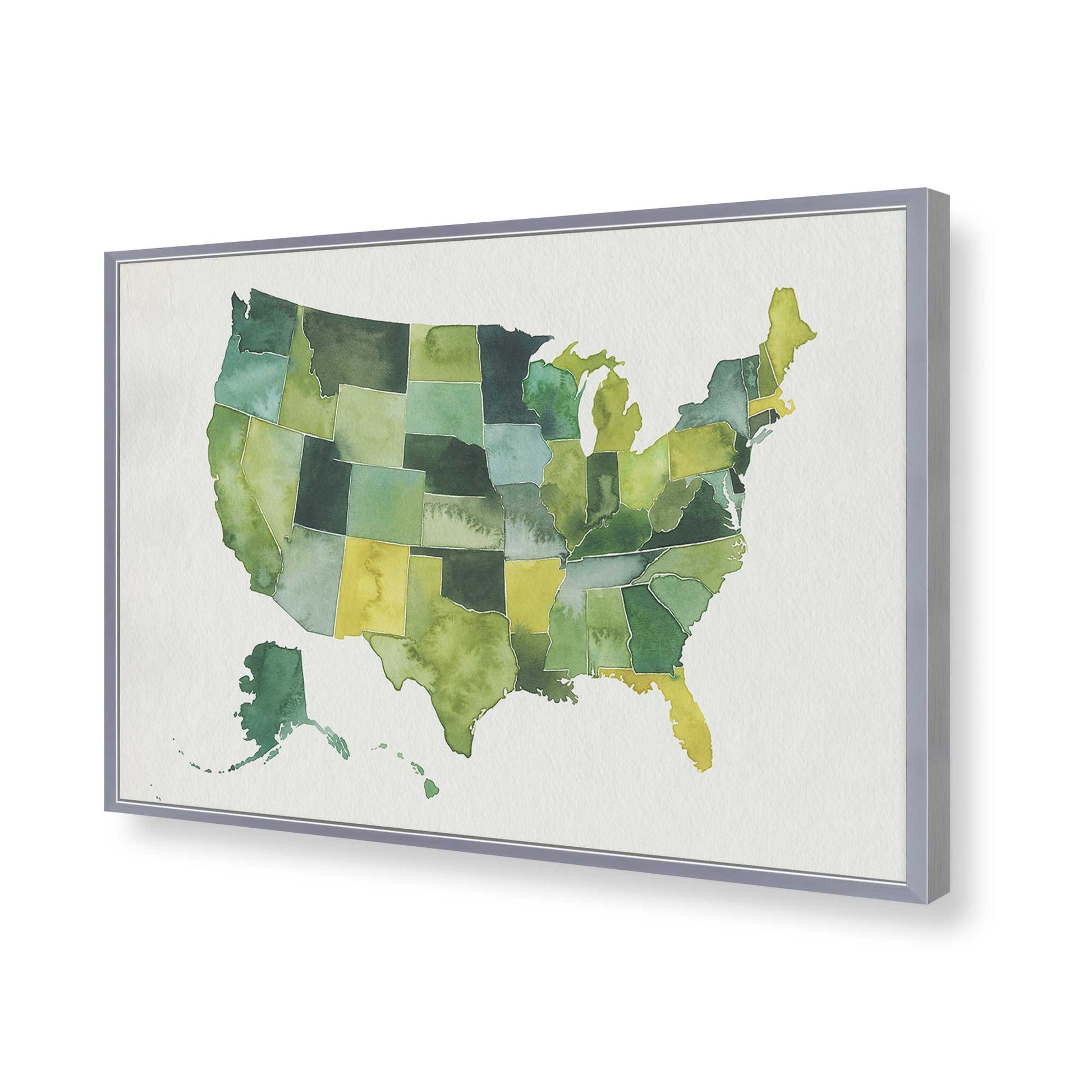 [Color:Polished Chrome], Picture of art in a Polished Chrome frame of the corner