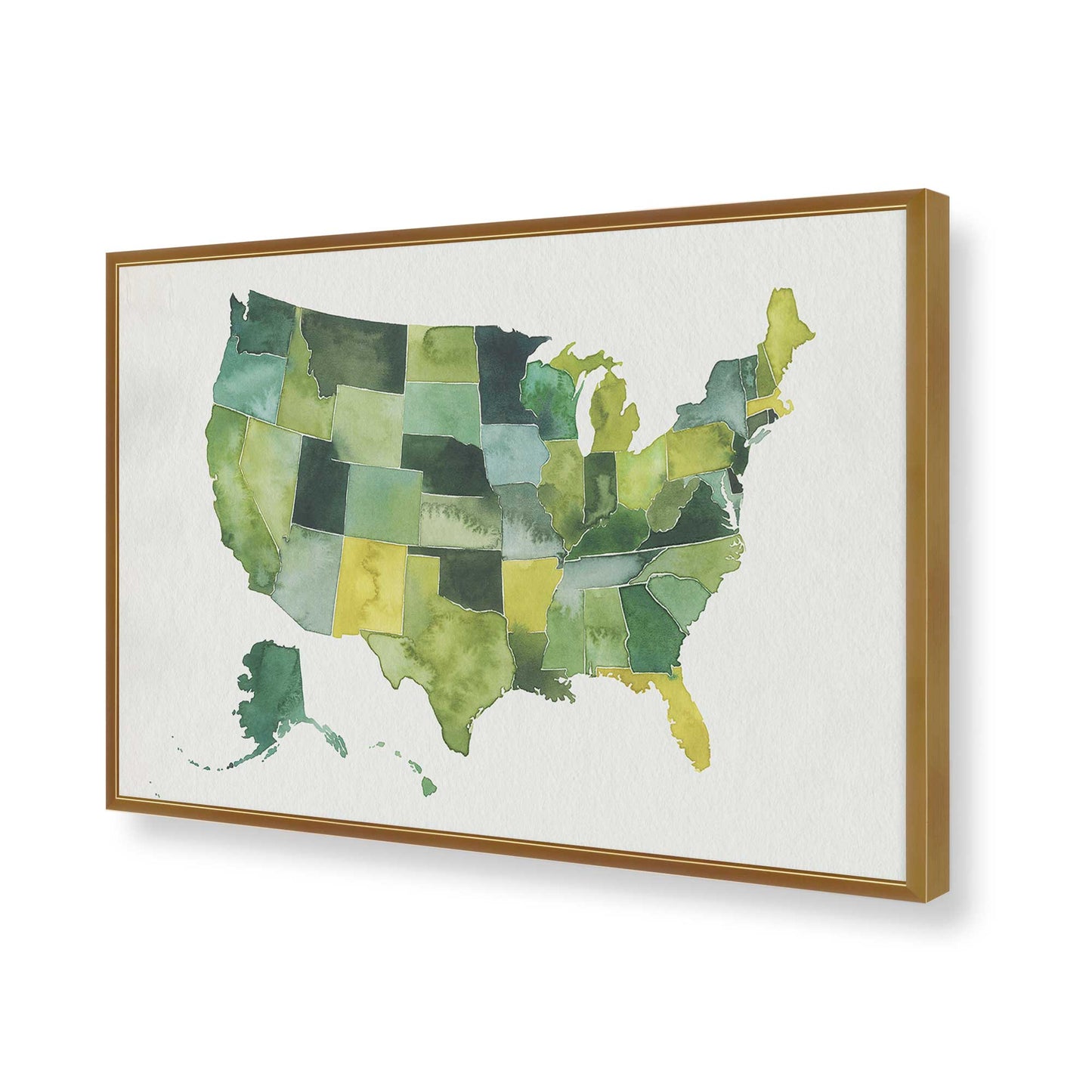 [Color:Polished Gold], Picture of art in a Polished Gold frame of the corner