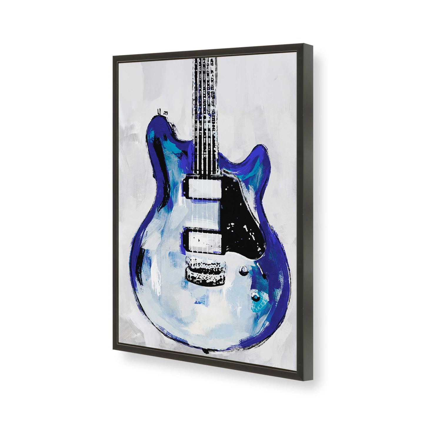 [Color:Satin Black], Picture of art in a Satin Black frame of the corner