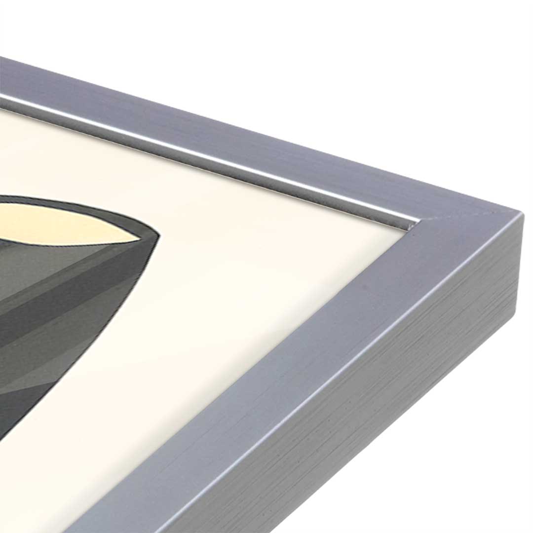 [Color:Polished Chrome], Picture of art in a Polished Chrome frame at an angle