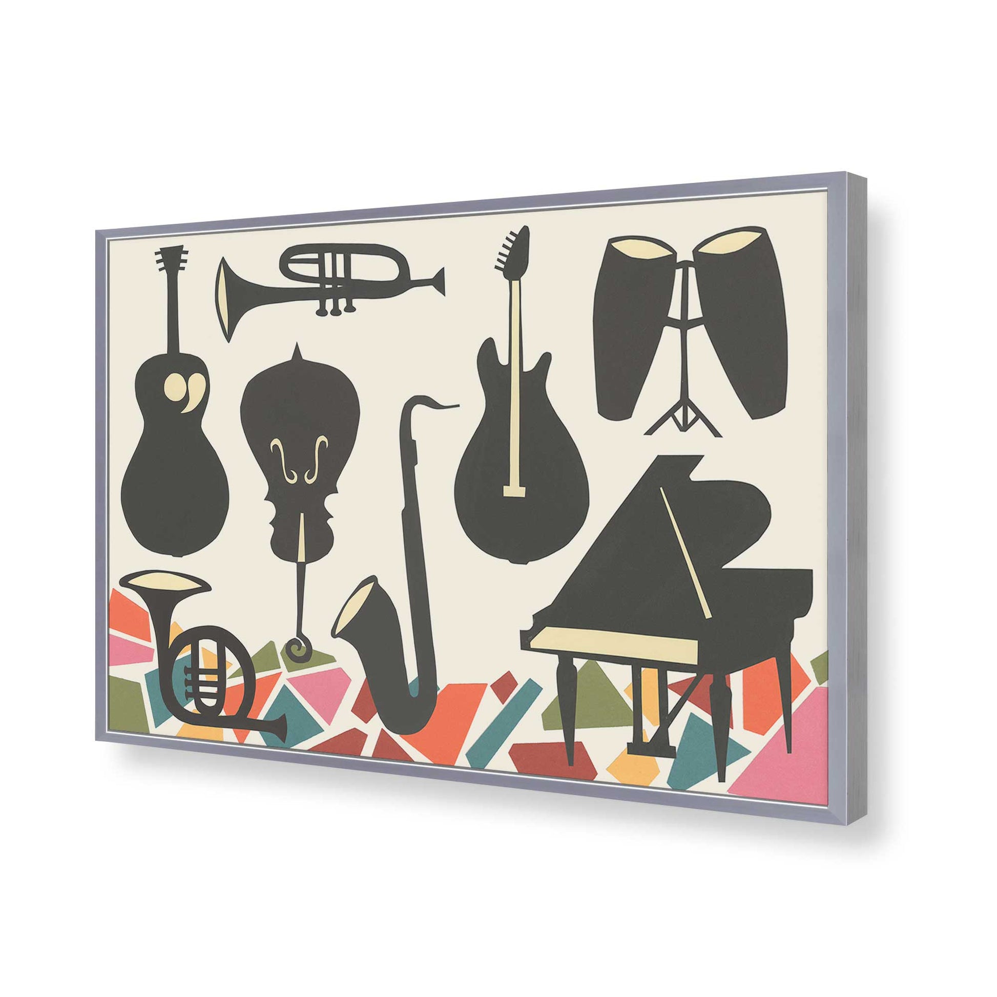 [Color:Polished Chrome], Picture of art in a Polished Chrome frame of the corner