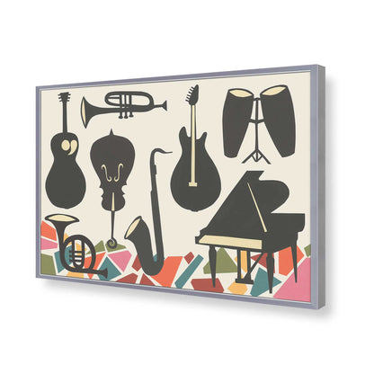 [Color:Polished Chrome], Picture of art in a Polished Chrome frame of the corner