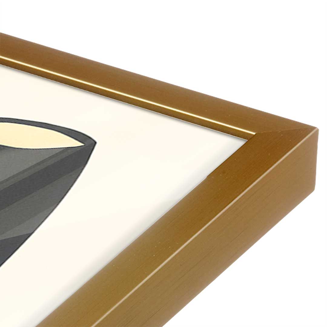 [Color:Polished Gold], Picture of art in a Polished Gold frame at an angle