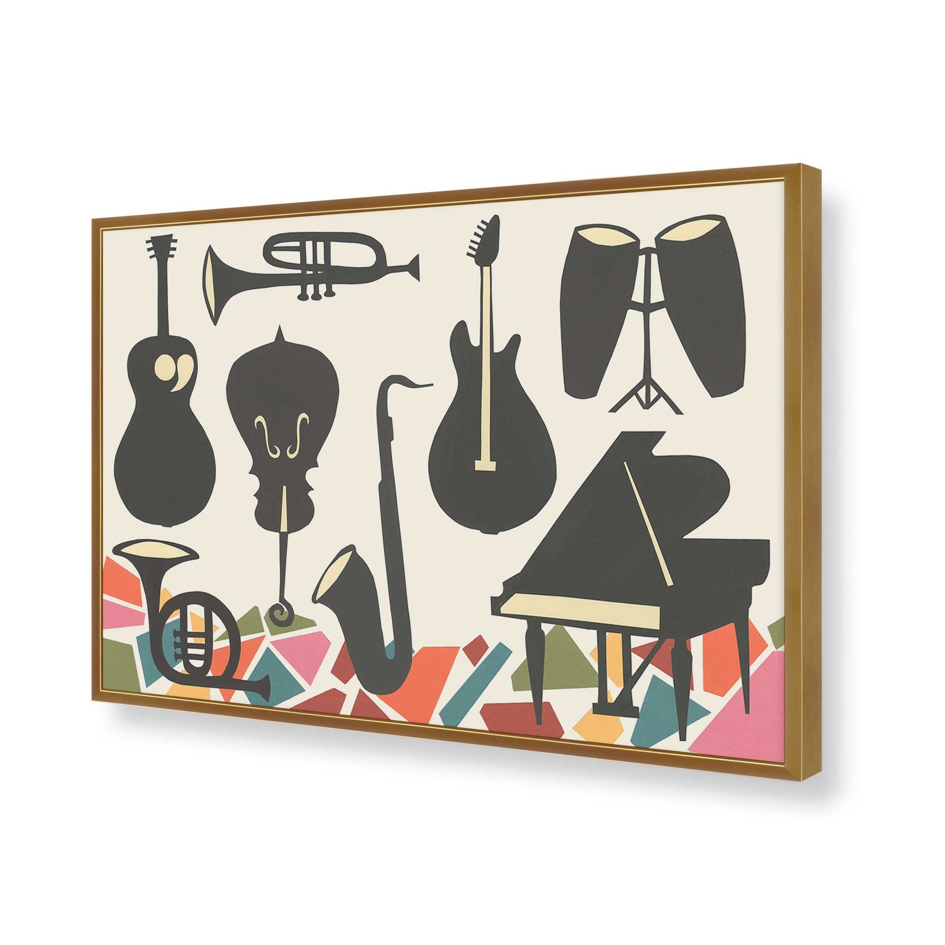 [Color:Polished Gold], Picture of art in a Polished Gold frame of the corner