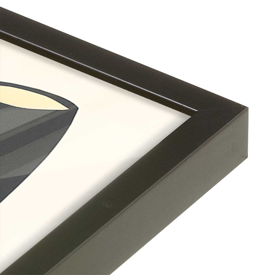 [Color:Satin Black], Picture of art in a Satin Black frame at an angle