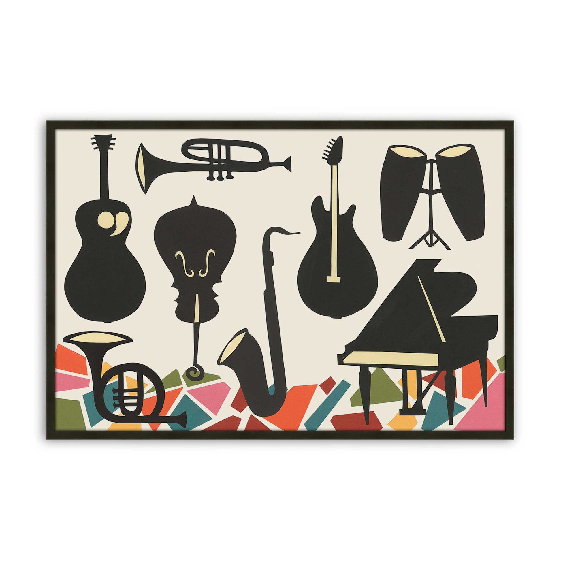 [Color:Satin Black], Picture of art in a Satin Black frame