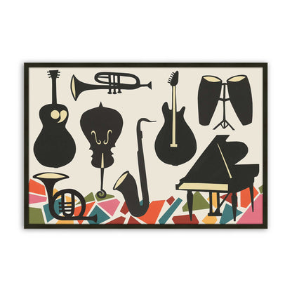 [Color:Satin Black], Picture of art in a Satin Black frame