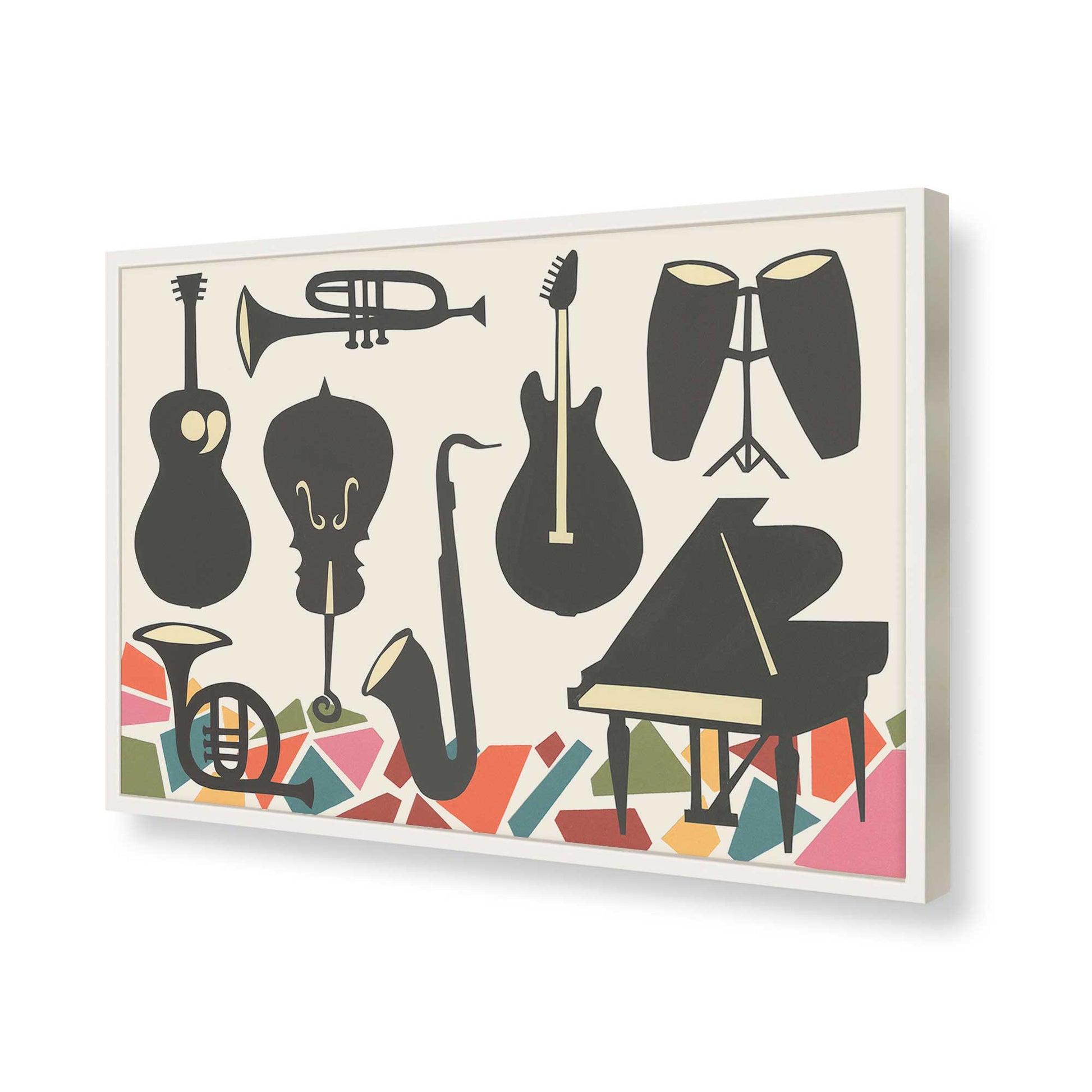 [Color:Opaque White], Picture of art in a Opaque White frame of the corner