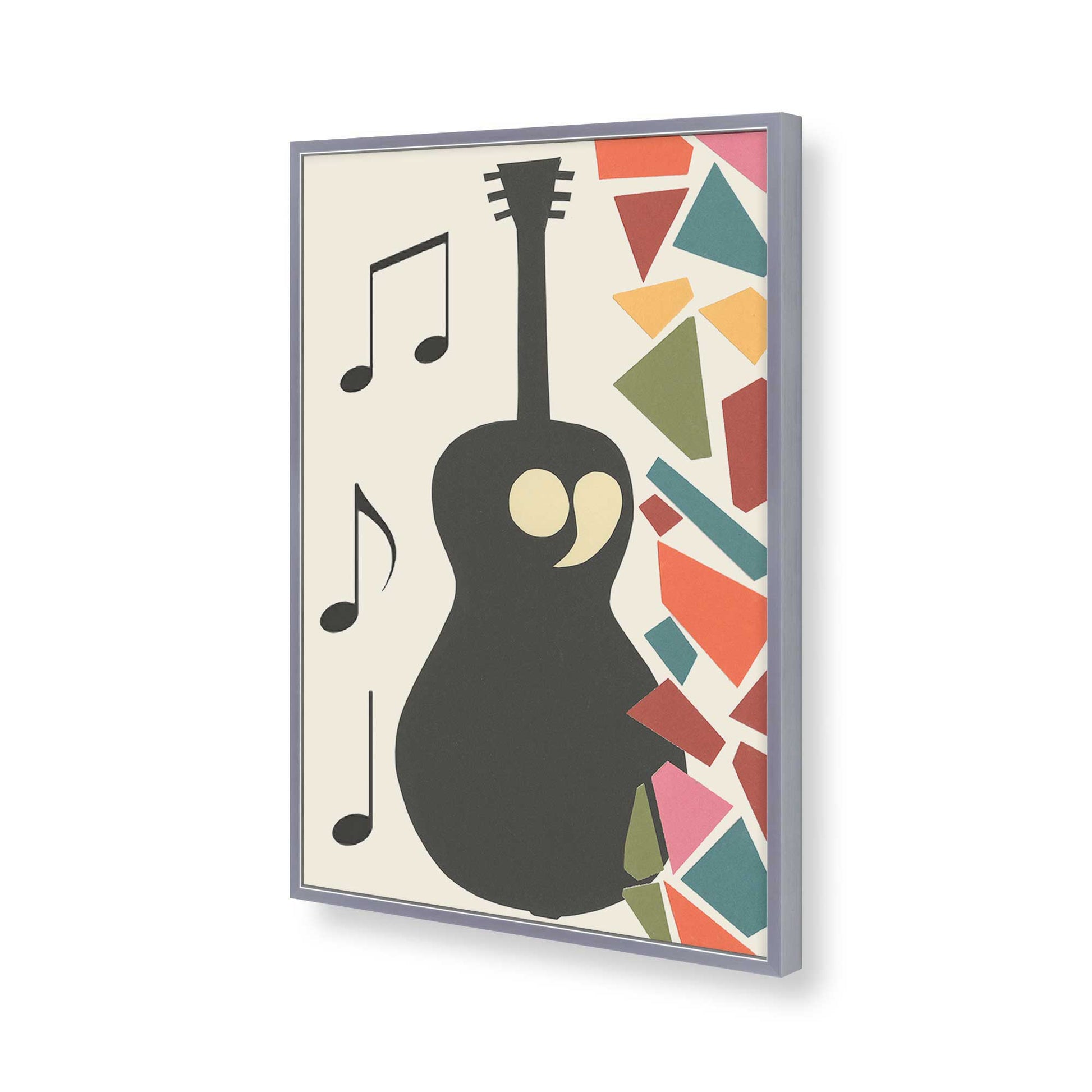 [Color:Polished Chrome], Picture of art in a Polished Chrome frame of the corner