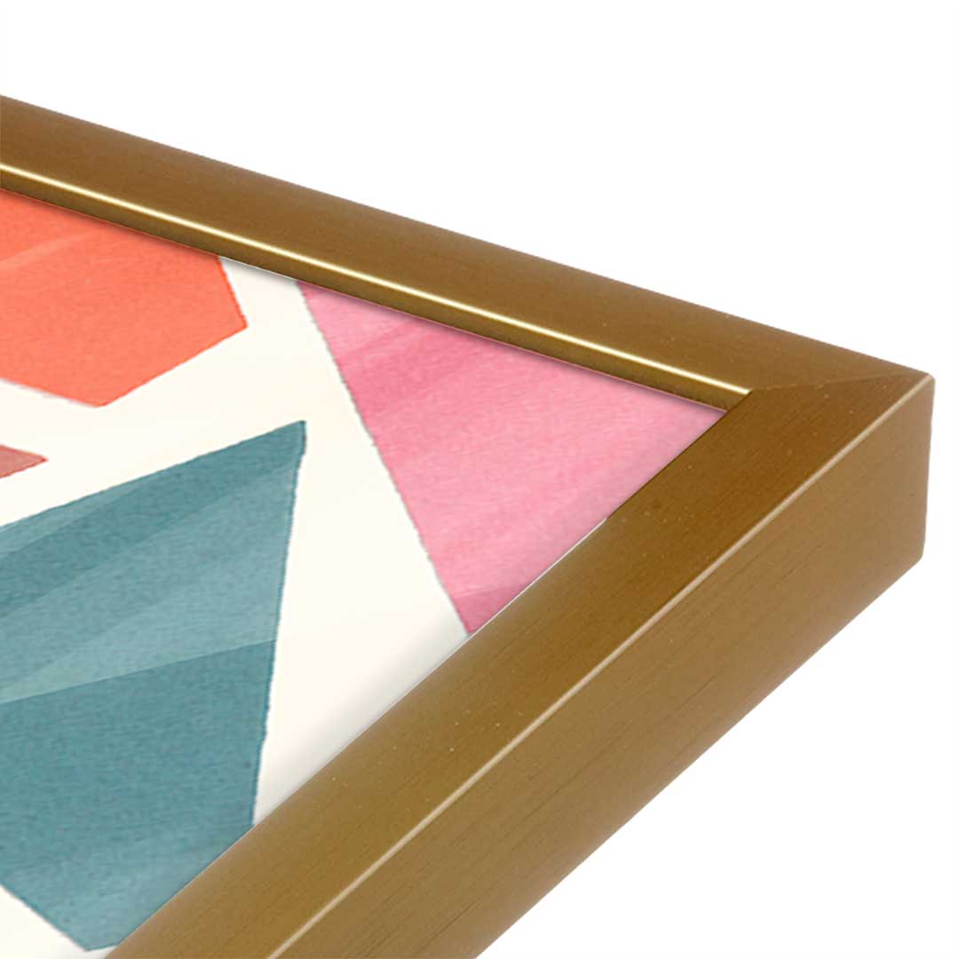 [Color:Polished Gold], Picture of art in a Polished Gold frame at an angle