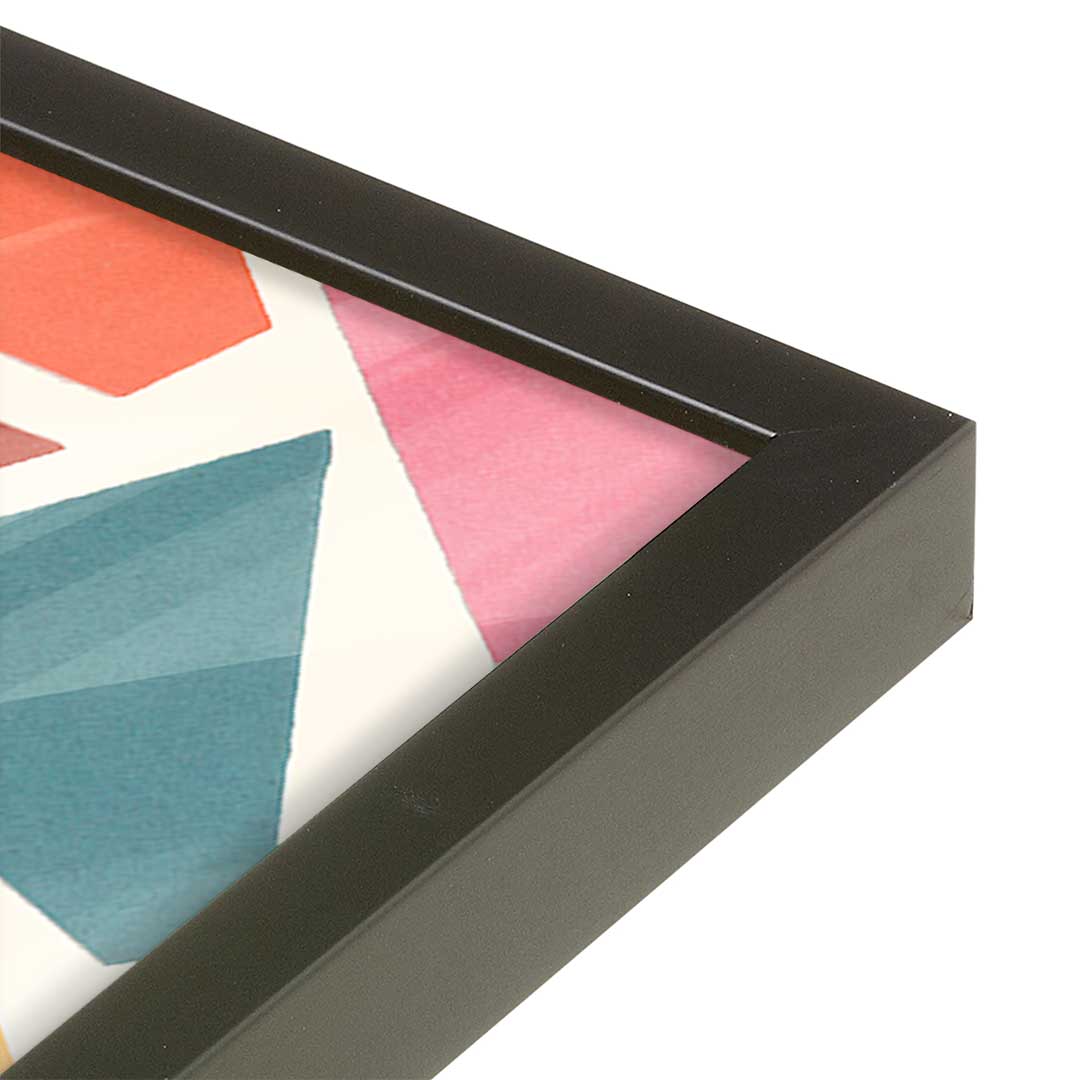 [Color:Satin Black], Picture of art in a Satin Black frame at an angle