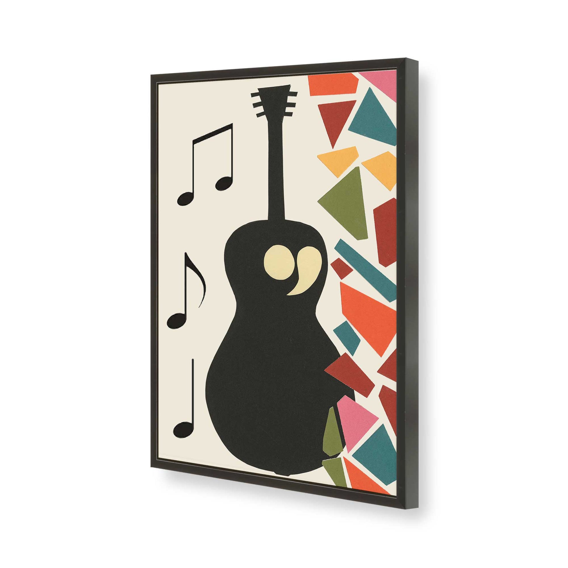 [Color:Satin Black], Picture of art in a Satin Black frame of the corner