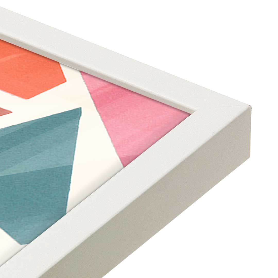 [Color:Opaque White], Picture of art in a Opaque White frame at an angle