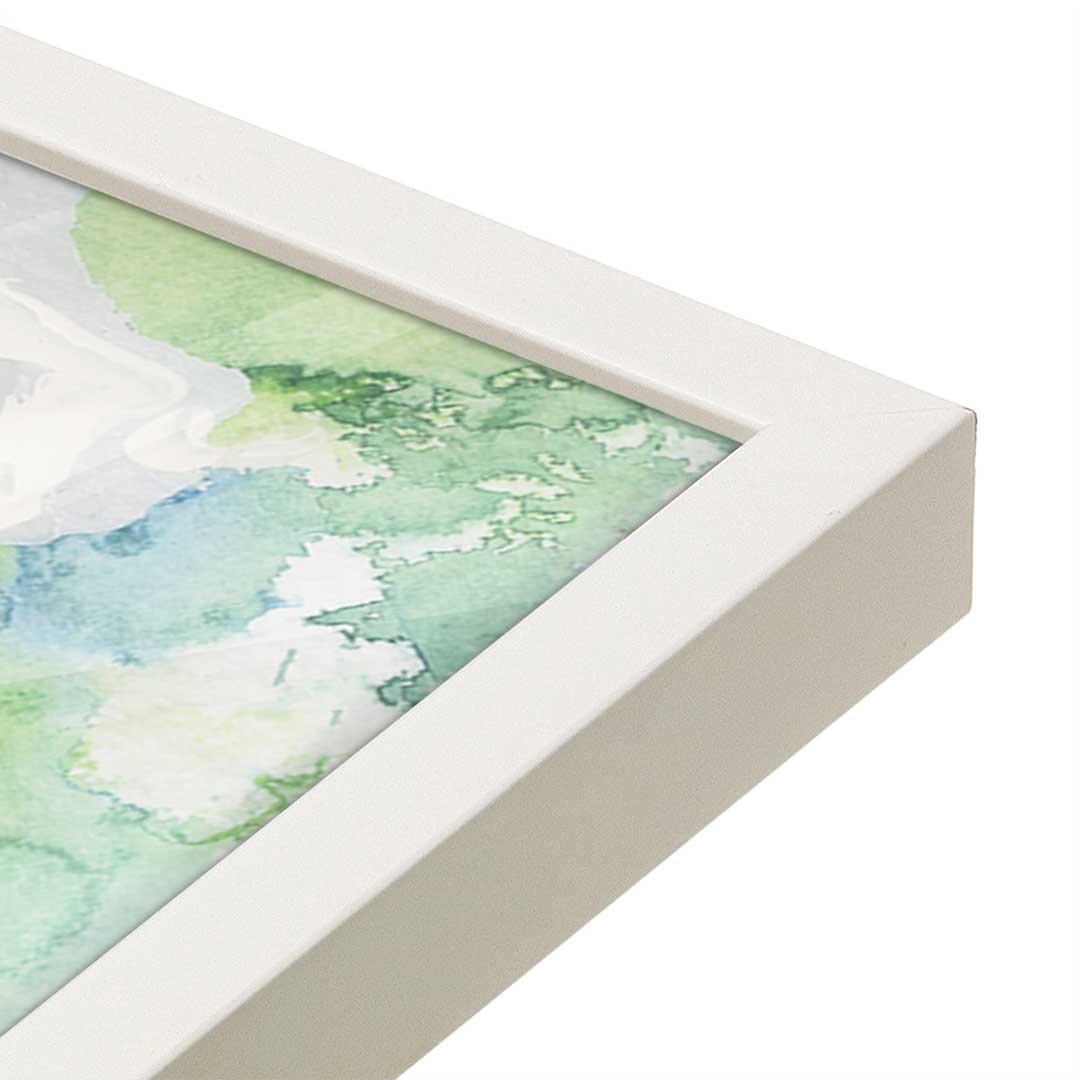 [Color:Opaque White], Picture of art in a Opaque White frame at an angle