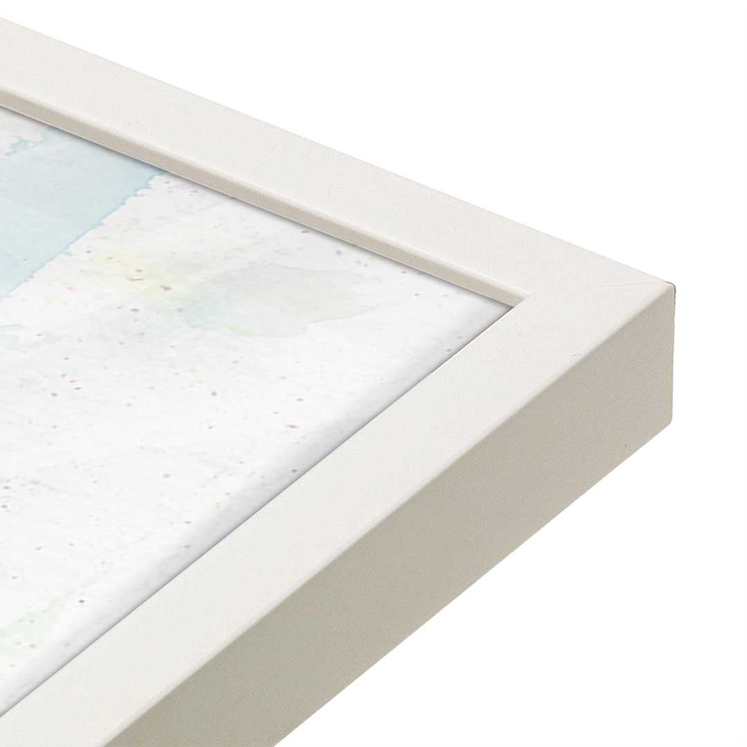 [Color:Opaque White], Picture of art in a Opaque White frame at an angle
