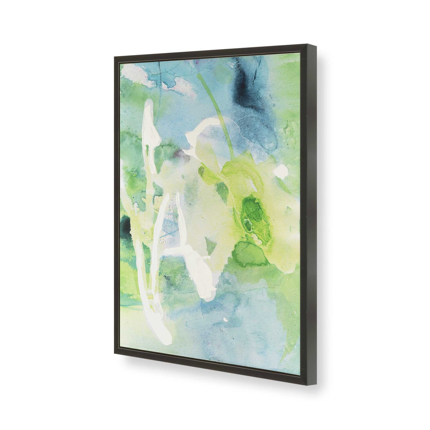 [Color:Satin Black], Picture of art in a Satin Black frame of the corner