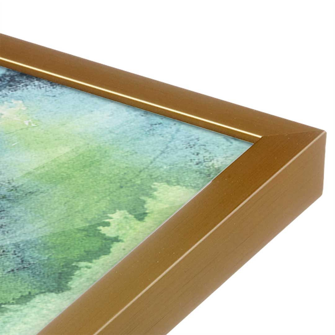 [Color:Polished Gold], Picture of art in a Polished Gold frame at an angle