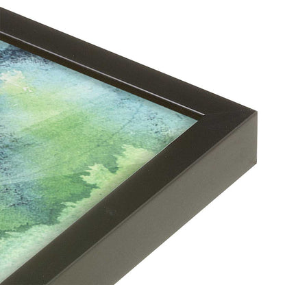 [Color:Satin Black], Picture of art in a Satin Black frame at an angle