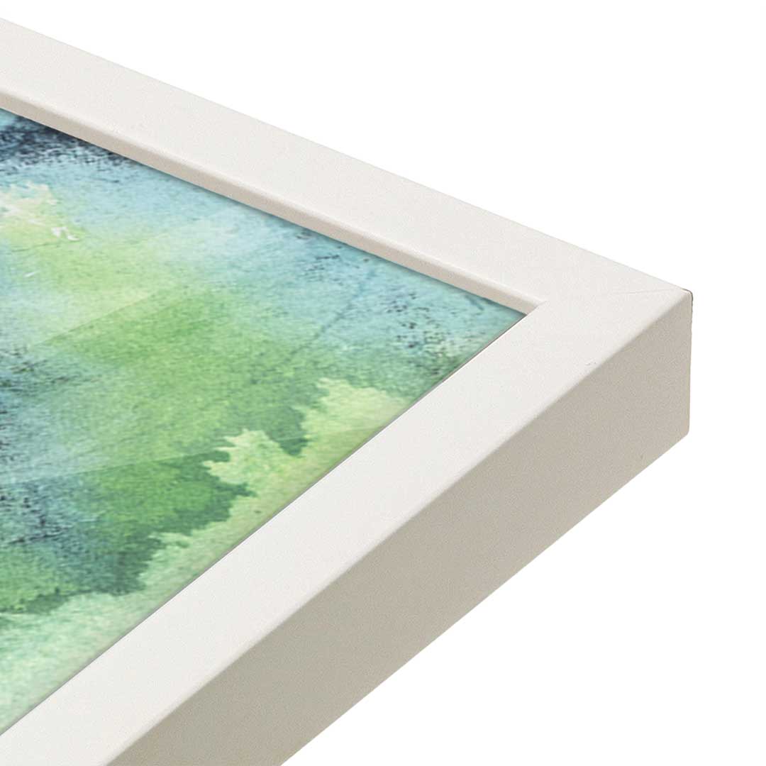[Color:Opaque White], Picture of art in a Opaque White frame at an angle