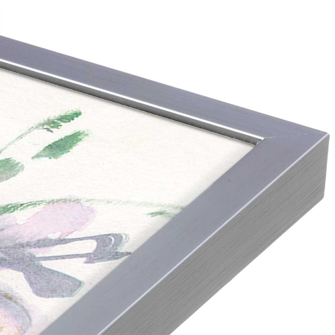 [Color:Polished Chrome], Picture of art in a Polished Chrome frame at an angle