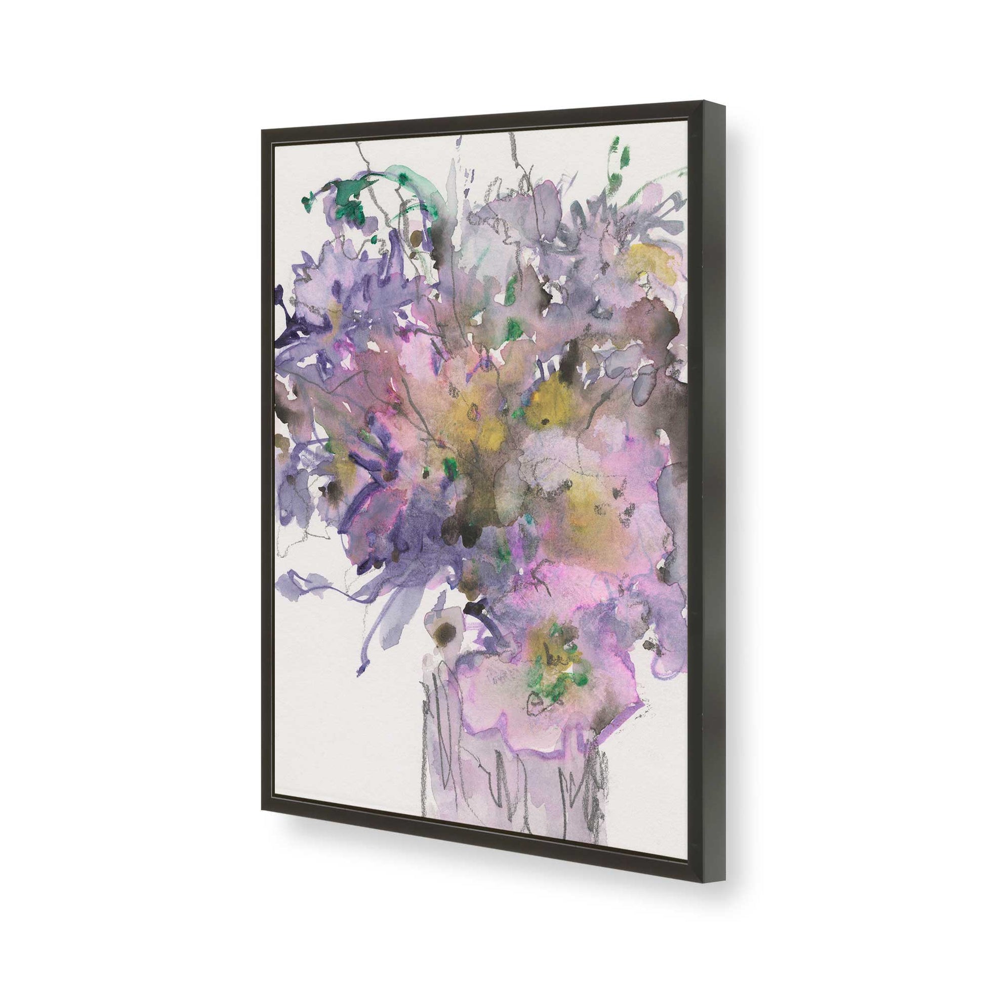 [Color:Satin Black], Picture of art in a Satin Black frame of the corner