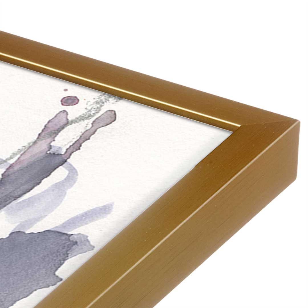 [Color:Polished Gold], Picture of art in a Polished Gold frame at an angle
